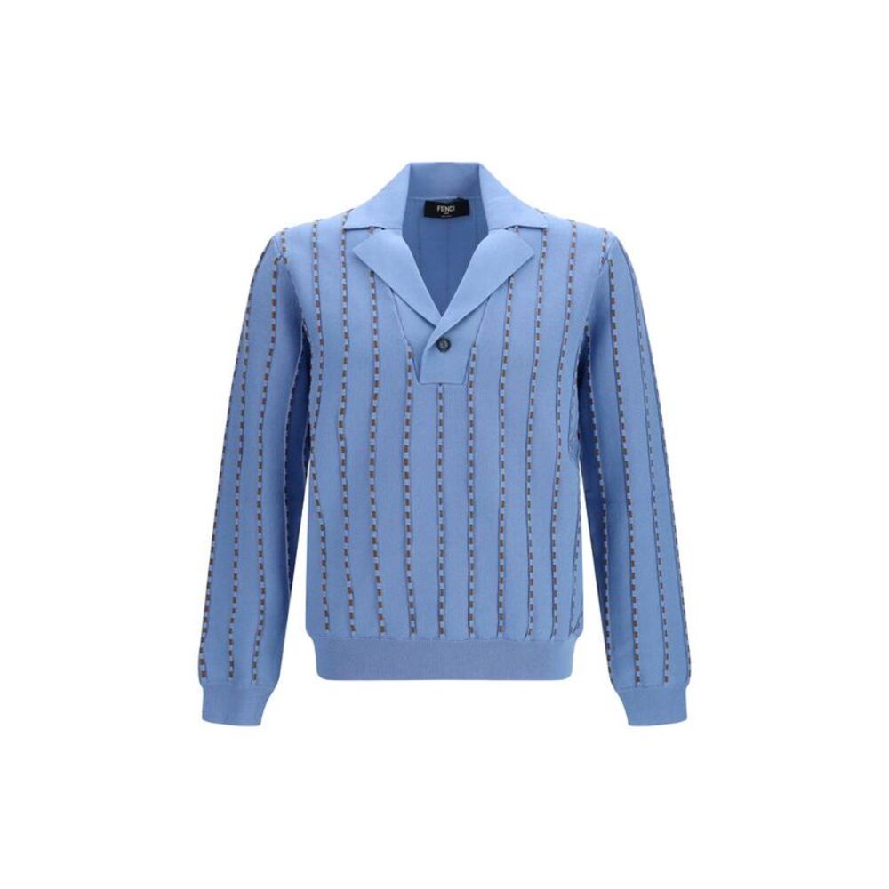 Fendi Blue Cotton Men's Sweatshirt